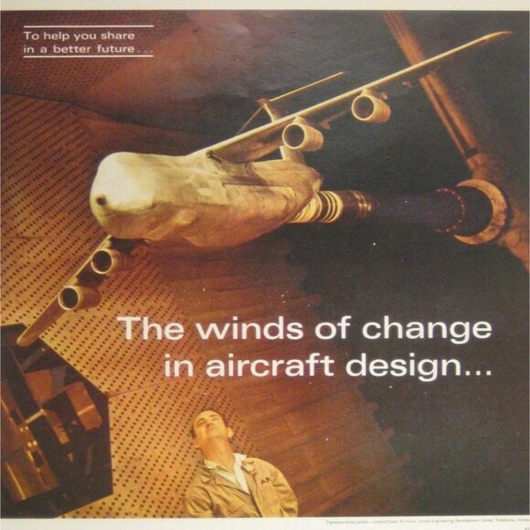 Transonic Wind Tunnel Allis Chalmers Aircraft Advertisement Vintage 1967 Print - Picture 2 of 2